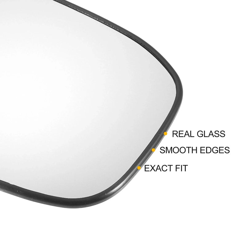 Honda Accord Left Right White Mirror Glass Pair w/ Back Heated (03-07)