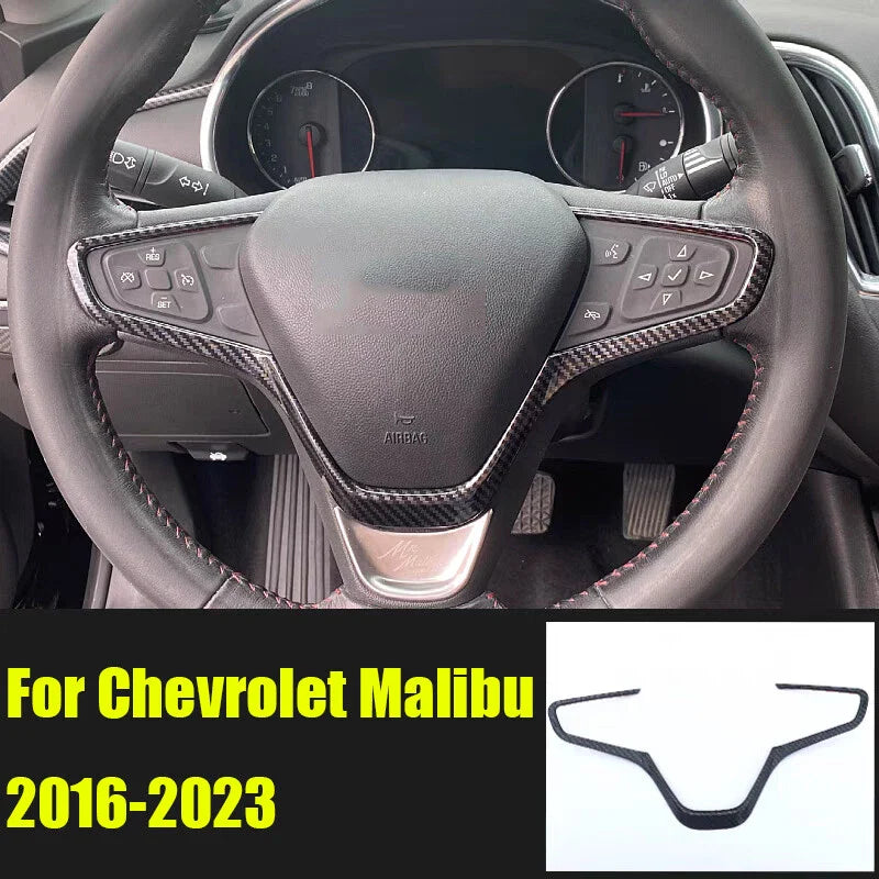 Chevrolet Malibu Carbon Fiber Steering Wheel Sheet Cover Trim (2016–2023)