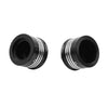 Harley Touring Dyna Road King Black & White Front Axle Cap Nuts