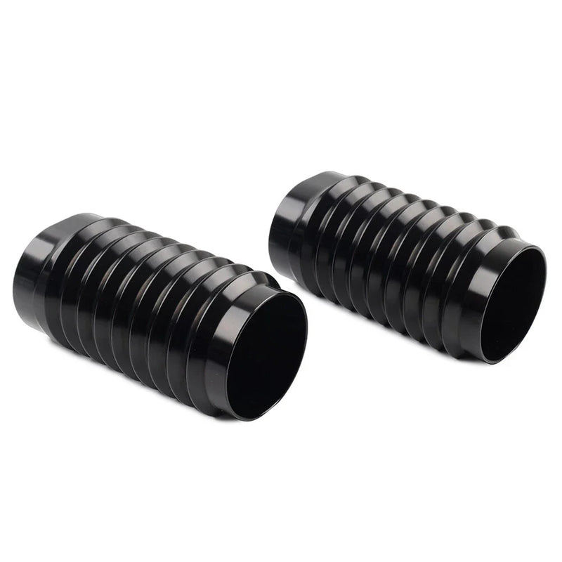 Harley Tour Road Street Tri Glide FLHR Black Retro Fork Boot Slider Covers (2009-2023)