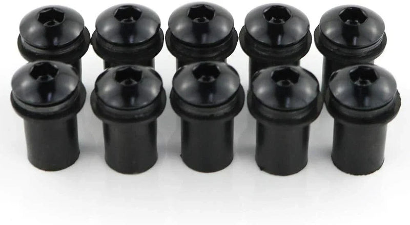 Kawasaki Ninja 250R ZZR250 EX250 Windscreen Fairing Bolts Black (2013-2018)