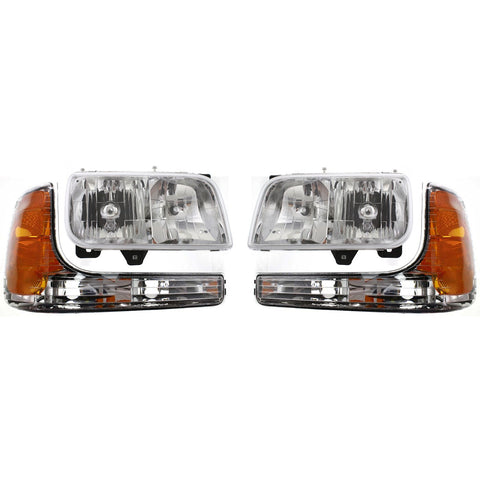 Headlight Kit For 1999-2000 GMC Yukon Cadillac Escalade