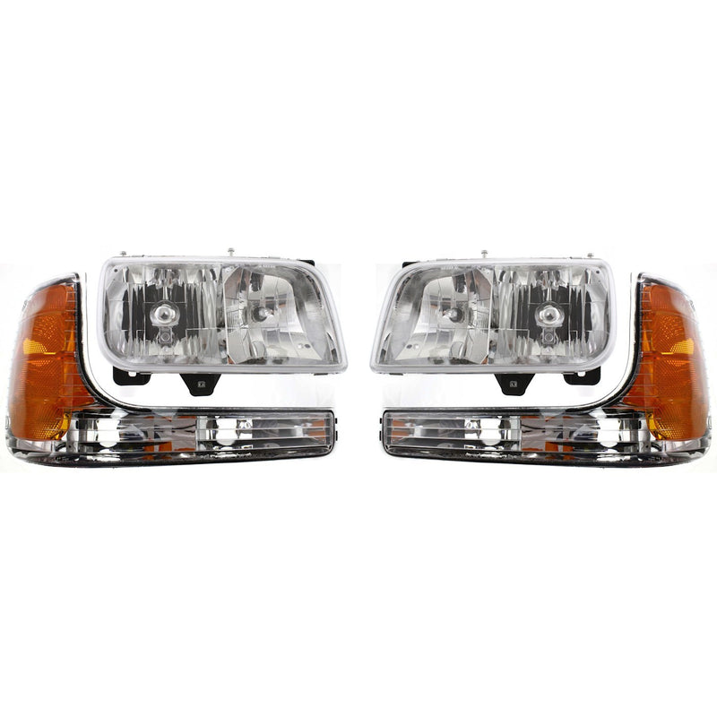 Headlight Kit For 1999-2000 GMC Yukon Cadillac Escalade