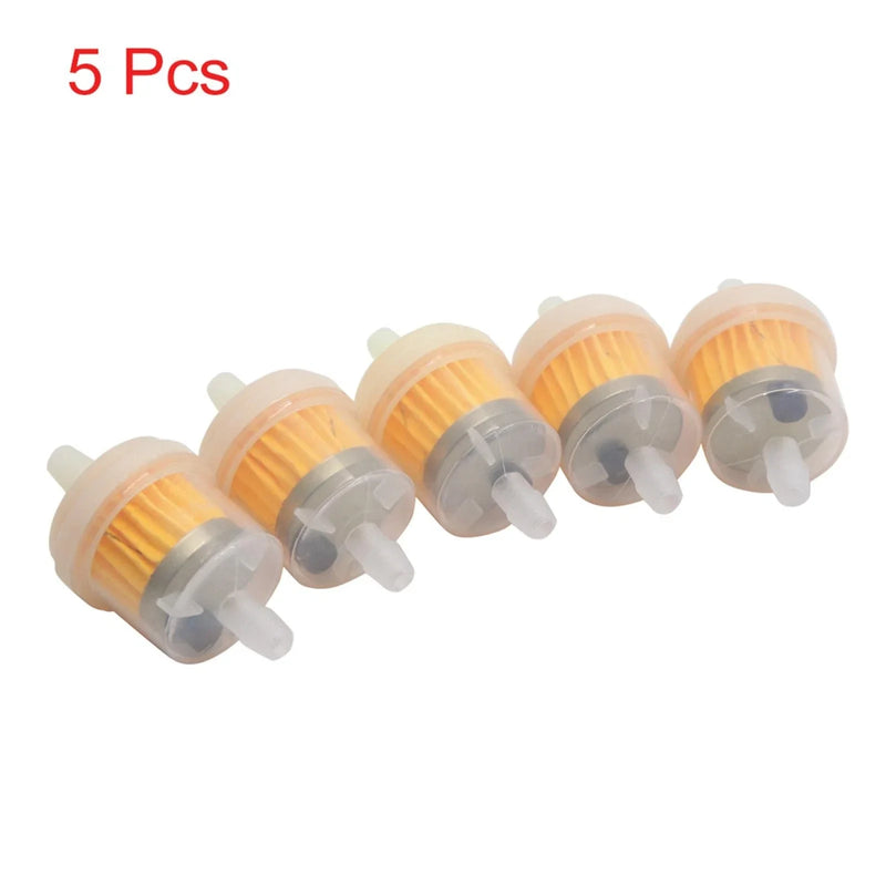 Universal Motorcycle 5pcs Inline Gasoline Fuel Filter with Magnet 55x30mm