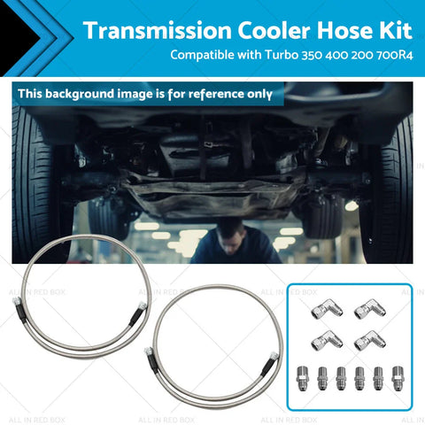700R4 TH350 / 400 Stainless Steel Braided Transmission Cooler Hose Fitting