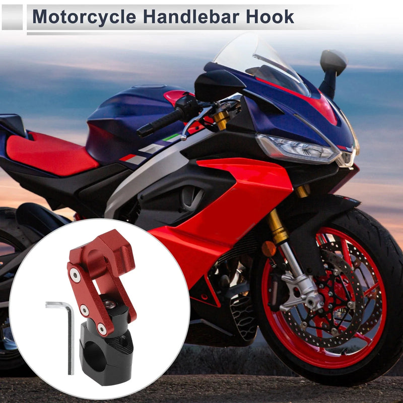 Motorcycle Rectangle Aluminum Alloy Hanging Hook Hexagon Wrench 1 Set Red