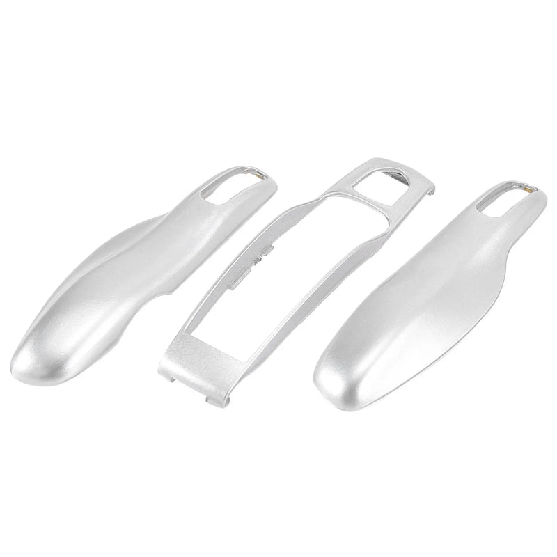 Porsche Cayenne Panamera Set Silver Tone Remote Key Cover Fob Case