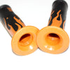 PIT PRO Dirt Bike 24mm 22mm Orange Flame Throttle Hand Grips