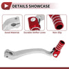 Kayo T6 Folding Motorcycle Gear Shifter Lever Silver Tone Red