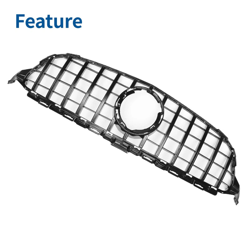 Mercedes-Benz C250 2013-2016 Black Grills Front Upper Bumper Grille