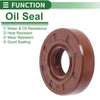 Oil Seal 17x40x10mm Brown 5 Pcs Rotary Shaft Seal FKM Rubber