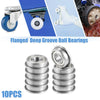 10 x 8x19x6mm Deep Groove Ball Bearings Flanged, Single Row