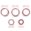 Toyota Camry 5x / Red AC Climate Control Knob Ring Trim Cover (2018-2020)