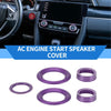 Honda Civic (2016-2021) 5 Pcs Purple Engine Start Speaker Knob Cover Ring