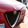 For 17-19 Alfa Romeo Stelvio Carbon Fiber Front Grille Center Logo Cover Caps