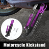 Motorcycle Kickstand Aluminum Alloy Side Parking Foot Stand Holder Purple