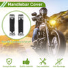Motorcycle Grips / 7/8" 22mm Hand Grips Rubber Silver Tone
