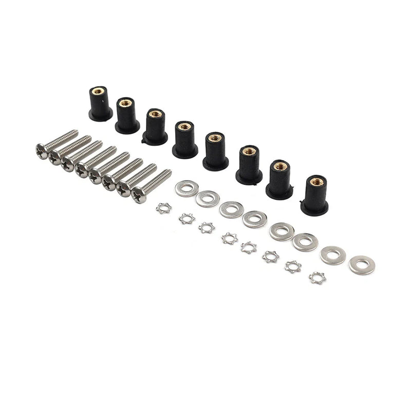 Harley 8PCS Headlight Bucket Nacelle Well Nut Kit