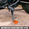 Motorcycle 4pcs Kickstand Plate Pad Side Stand Extension Pad Orange