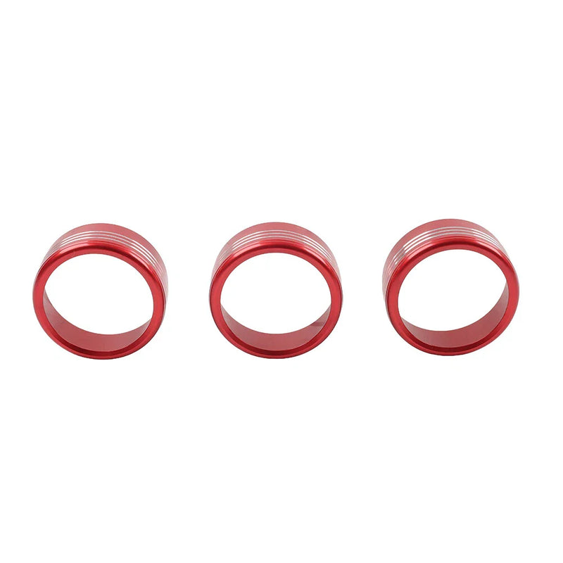 Subaru Forester XV Crosstrek WRX STi Red AC Climate Control Knob Ring Covers (2014-2021)