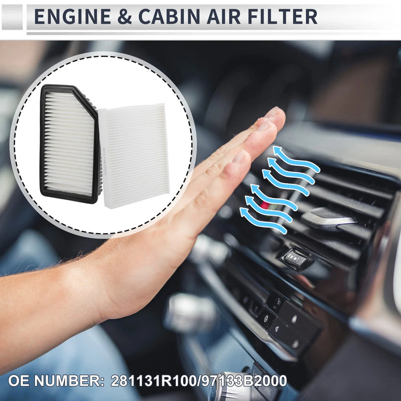 Kia Soul 1.6L 2.0L Cabin Air Filter Combo (2014-2019)