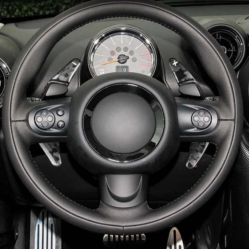 Mini Cooper  R55 LCI R56 LCI Carbon Fiber Steering Wheel Shifter Paddle Fit
