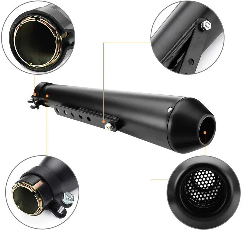 Motorcycle Universal Muffler Exhaust Pipe Slip On 1.5-2"