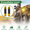 Motorcycle 7/8" 22mm Hand Grips Rubber Black Gold Tone