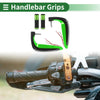 Motorcycle Hand Grips Covers, Handlebar Covers, Aluminum Alloy, Green