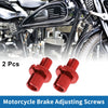 Motorcycle Brake Lever Barrel Adjusters Screws M10 Red 2 x