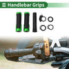 Motorcycle 7/8" 22mm Hand Grips Rubber Black Green
