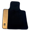 Rolls Royce Wraith (2013-2023) | Gold Leather AutoWin Black Floor Mats