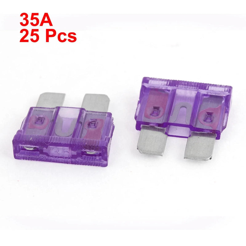 Car 25 Pcs 35A Fast Acting Blade Fuse