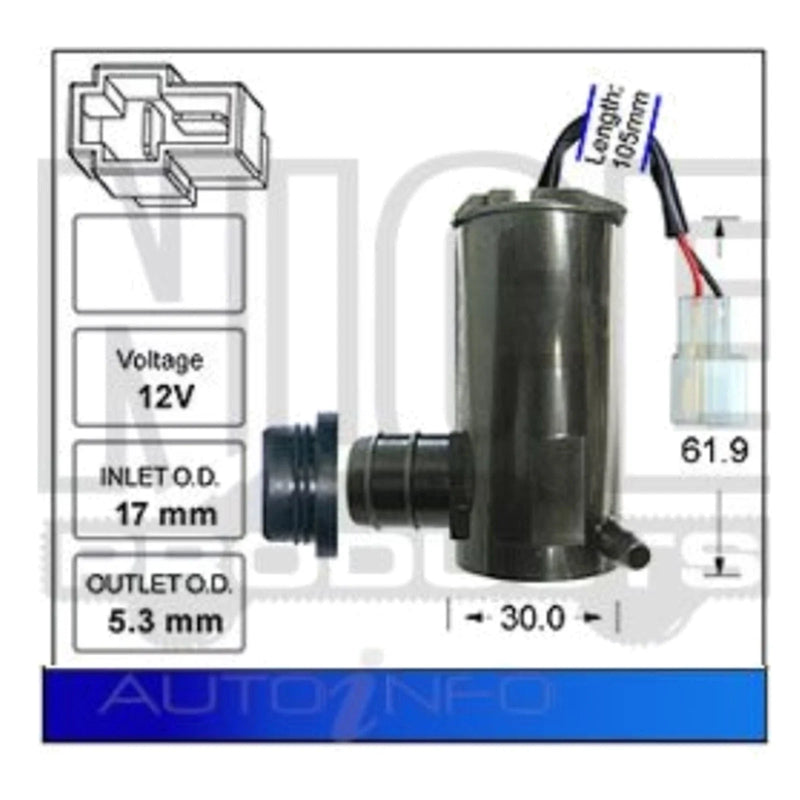 Kia Sportage JA Rear Windscreen Washer Pump (1996 - 2004)