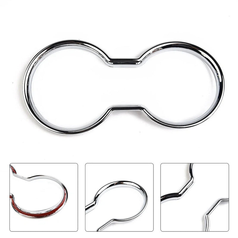 Center-Chrome Console Cup Holder Trim Silver Water (2011–2018)