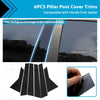 Honda Civic Sedan 6 x Black Pillar Post Cover Trims (2016-2021)