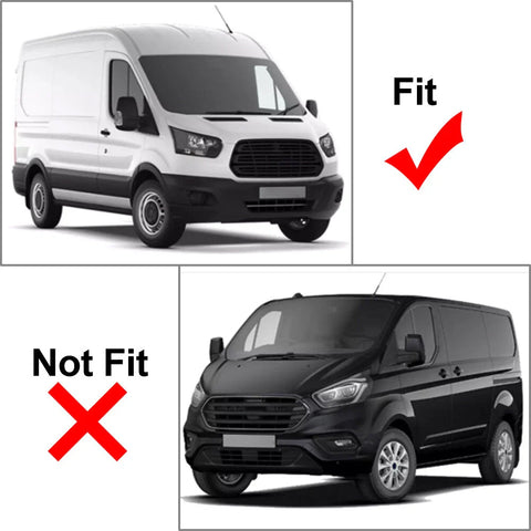 Ford Transit MK8 (2013-2023) Black Window Visor Rain Shield Deflector