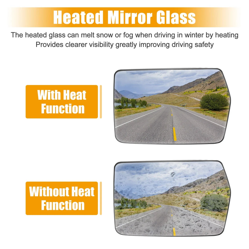 Ford F-150 Heated Driver Left Side Mirror Glass