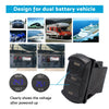 Car Boat Marine Gauge 12V-24V Dual Voltmeter LED Digital Battery Monitor