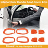 Jeep Renegade 4 x Orange ABS Interior Door Handle Bowl Cover Trim (2015-2023)