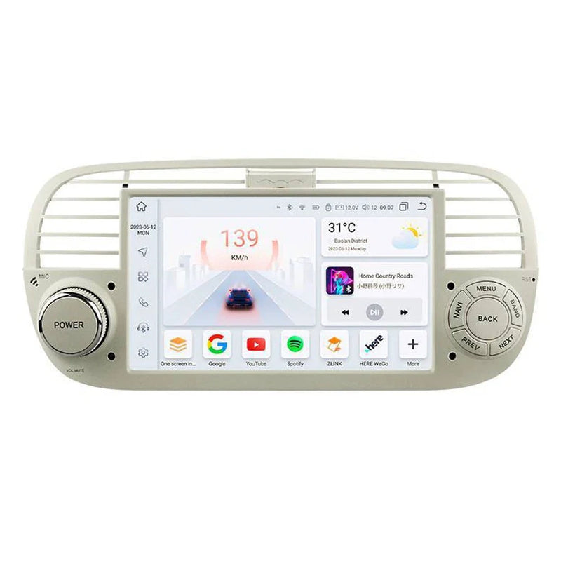 Fiat 500 7" Android 12 Carplay Stereo GPS (2007-2015)