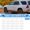 Toyota 4Runner 50 Pcs Car Front Rear Fender Bumper Spoiler Clip (2013–2021)