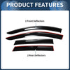 Honda CR-V Side Window Vent Visors Black 2 x Window Deflectors (2007)