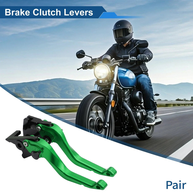 Kawasaki Ninja 500 Short Brake Clutch Lever 1 Pair Solid Green (2024–2025)