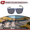 TR Motorcycle Riding Goggles Black Lens Blue Frame Tri-Acetyl Cellulos