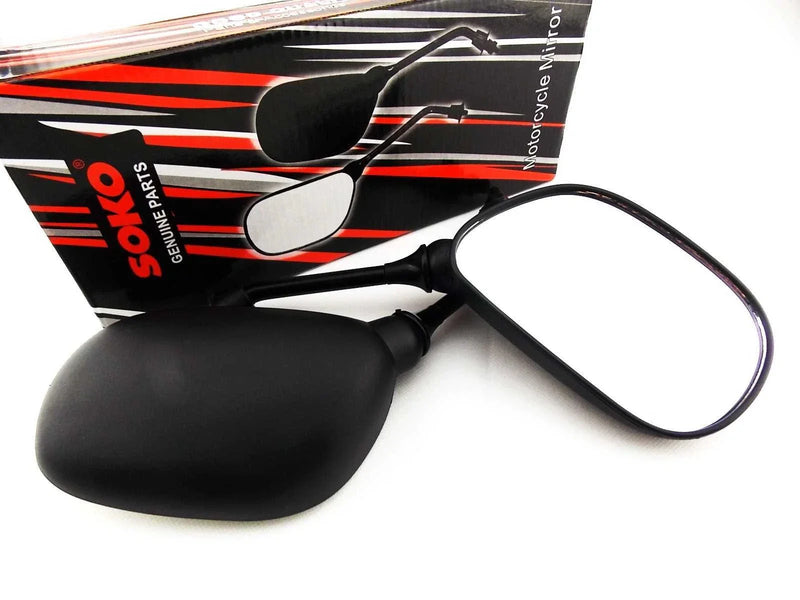Suzuki GSX400S Katana Black Oval Soko Rear View Mirrors (1992-1993)