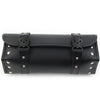 Storage Universal Black PU Leather Motorcycle Side Saddle Bags
