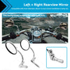 Motorcycle Chopper Racer Chrome Round Rearview Bar End Mirror