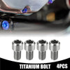 Motorcycle 4 x M6x10mm Universal Titanium Alloy Silver Bolt