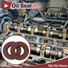 Oil Seal Rotary Shaft Seal FKM Rubber 35x70x10mm Brown 2 x Pcs